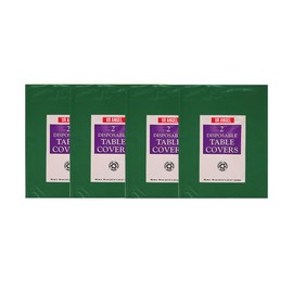VR Angel 8 x Dark Green Disposable Paper Table Cloth Cover for Square or Rectangular Dining Table Birthday Party, Catering, Baby Shower, Wedding Decorations - 90 x 90cm