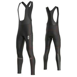 FDX Men’s All Day Cycling Bib Tights – Italian Roubaix Fabric, Breathable, Padded, Quick Dry Thermal Bike Bib Pants – All Day Winter Bicycle Riding Trouser, Biking Leggings(Red-3XL)