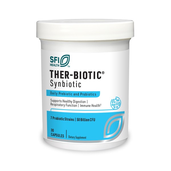 Klaire Labs Ther-Biotic Synbiotic Probiotic & a Prebiotic - Digestive Health & Immune Support∗ - Lactobacillus & Bifidobacterium Strains - Low-FODMAP Probiotic Supplement for Men & Women (30 Capsules)
