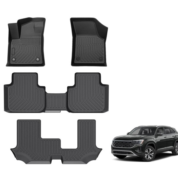 top-automall Alfombrillas de coche para Volkswagen Atlas Cross Sport 2020-2025
