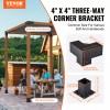 VEVOR 4''x4'' Pergola Bracket Kit 3-Way Woodworks DIY Post for