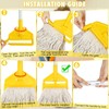 Commercial Mop Handle Heavy Duty,58" Industrial Mop Stick,Wet Mops Head