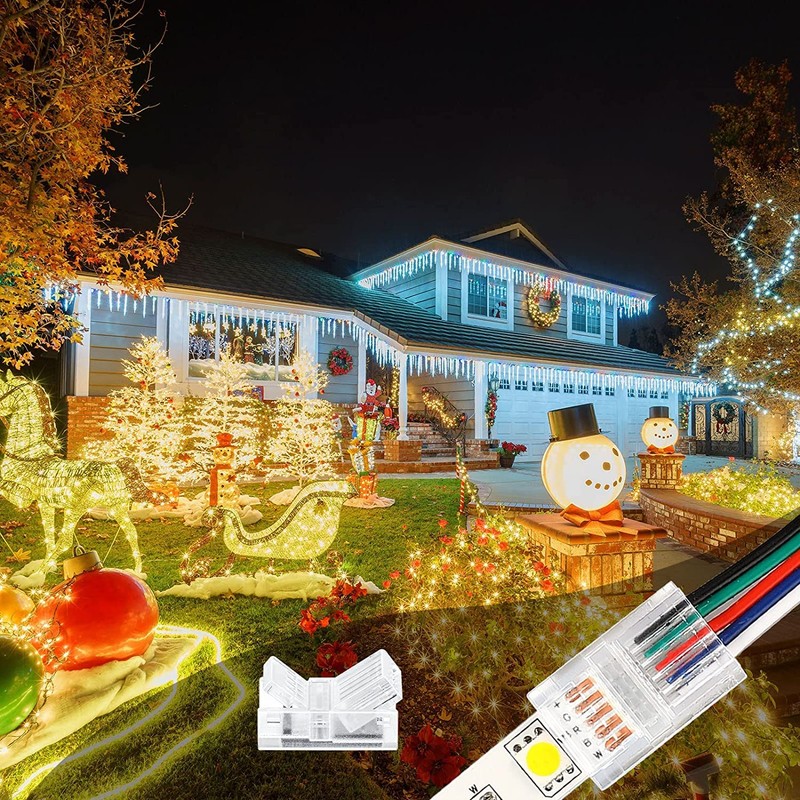 RUNCCI-YUN Pack of 20 LED Strip Connectors, 5-Pin 12 mm,