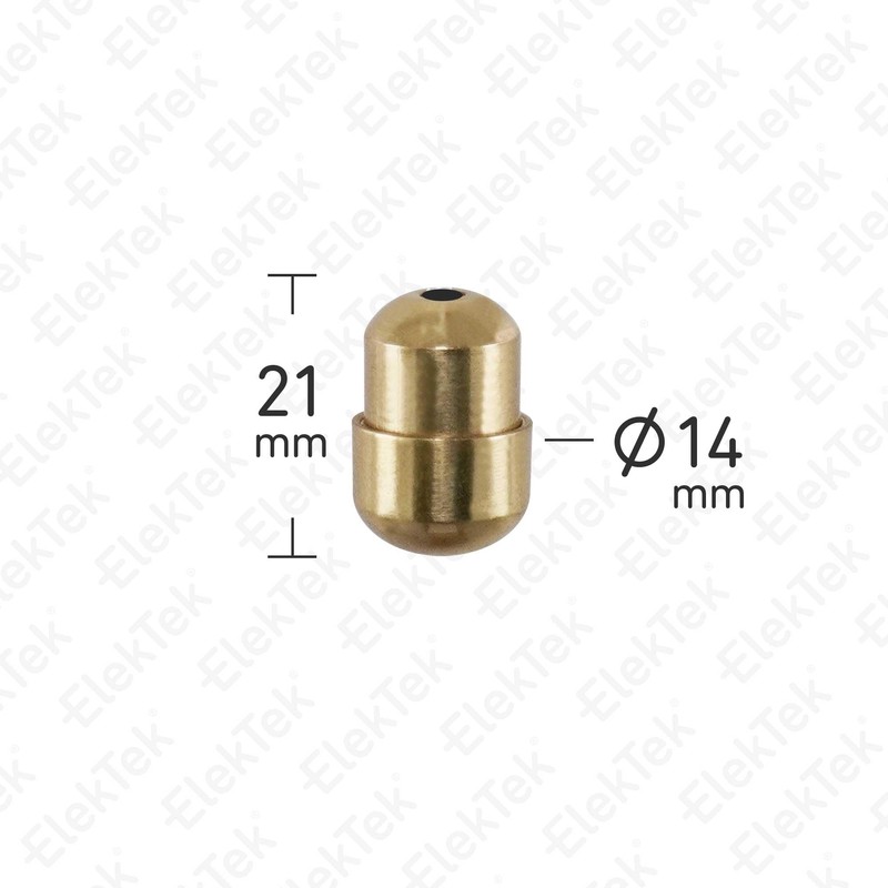 ElekTek Premium Brass Bathroom Light Pull Cord Switch Kit -