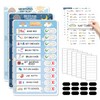3 in 1 Bedtime/Morning/Weekly Routine Chart for Kids, Magnetic Chore