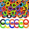 TCSYLSC 120-Pack Wristlet Keychains, 12 Vivid Color Options, Adjustable Stretchy