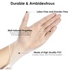 DIVCHI Disposable Gloves Latex-Free Clear Vinyl Gloves [100-Count] Powder-Free All-Purpose