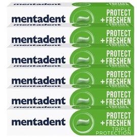 Mentadent Protect + Freshen Toothpaste 75ml, Family Protection, 10x Stronger Teeth | with Fluoride and Calcium | Triple Protection | Click '𝗖𝘂𝘀𝘁𝗼𝗺𝗶𝘀𝗲 𝗡𝗼𝘄' to Make Your Bulk Buy!