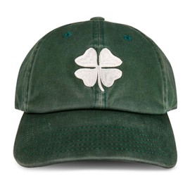 Lucky Brand Cotton Embroidered Baseball Cap with Adjustable Straps for Men and Women (One Size Fits Most), Clover-Pine