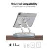 EAREST Tablet Stand Holder Adjustable Desktop Stand Foldable Aluminum For
