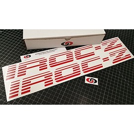 IROC-Z Faded Blind Door Decals Third Gen Camaro Stickers Select Color: (Gloss Red, 2.0" x 20.0")