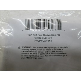 TREX TRANSCEND VINTAGE LANTERN 4 X 4 PYRAMID POST SLEEVE CAP 4.5 x 4.5 INSIDE
