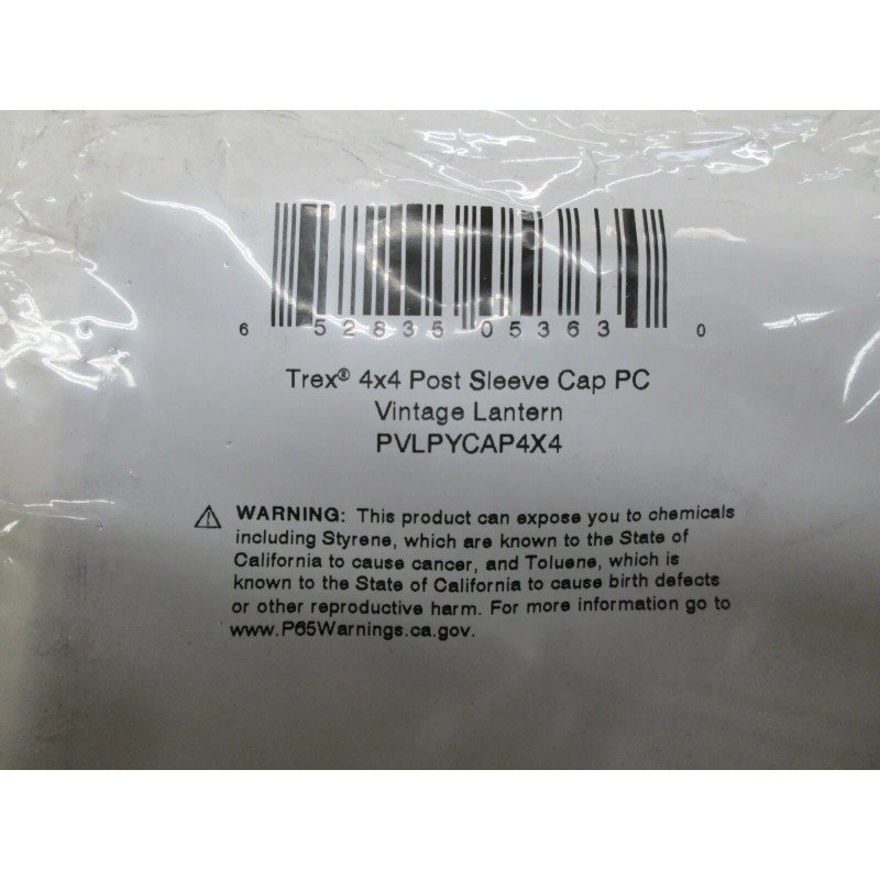 TREX TRANSCEND VINTAGE LANTERN 4 X 4 PYRAMID POST SLEEVE