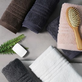 Home&amp;House Premium H Towel 30 count yarn 170g 10P, edge gray 10P / 홈앤하우스 프리미엄 H 타올 30수연사 170g 10P, 엣지그레이 10P