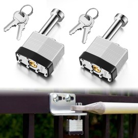 Feekoon 2 Pack Gate Operator Security Pin Lock, Black