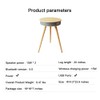 Louis Donné Smart End Table with Bluetooth Speakers, Round Side