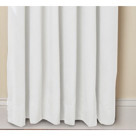COTTON CRAFT White Curtain Window Panel Drapes - Set of 2 - Thick Cotton Duck Fabric Reverse Tab Top Window Treatment - Bonus Tie Backs - Clean Crisp Elegant Look - Bedroom Living Room - 50 W x 84 L