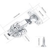 2 pcs Soft Close Cabinet Hinge, Stainless Steel Overlay Soft