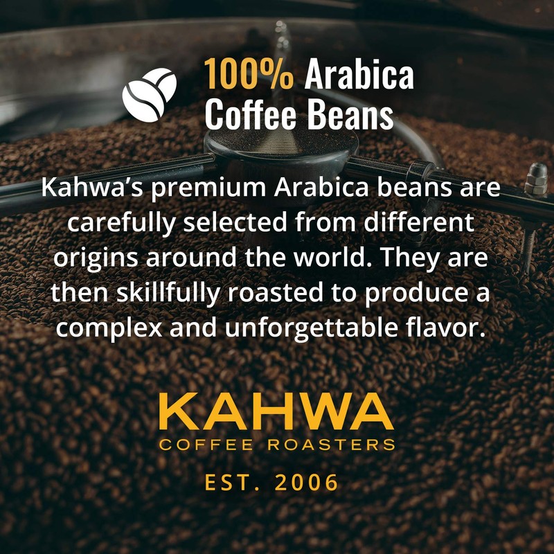 Kahwa Coffee Sirocco Medium Dark Roast House Blend, Single-Serve Coffee