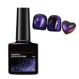 Virellay Cat Eye Nagellack - Gel Nagellack mit Magnet (Purple, 7.5ml)