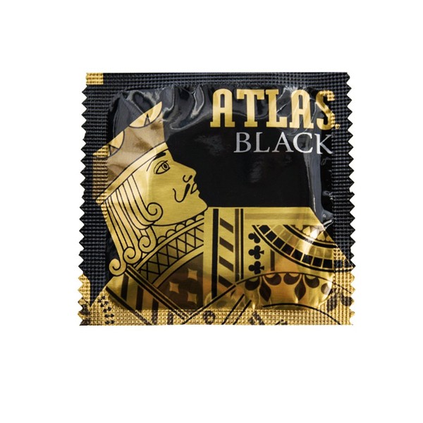 Atlas Black Lubricated Condom 100 Pack