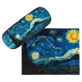 VON LILIENFELD Glasses Case Vincent van Gogh: Starry night Present Cleaning Cloth Spectacle Cases Lightweight Stable Art