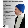 Style & Republic Men's Classic Cashmere Beanie with Ribbed Structure
