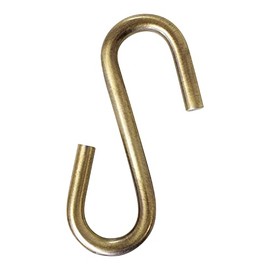 RCH Hardware SH-SS03-75 Stainless Steel S-Hook, 3 Gauge, Antique Brass (2 Pack)