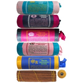 Tibetan Nagchampa Flower Rose White Lotus Chamonile Incense Sticks Set of 5