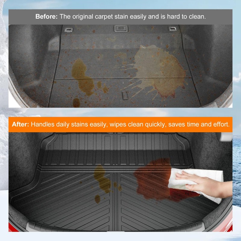powoq Trunk Mat Compatible with 2022-2026 Honda Civic Hatchback Cargo