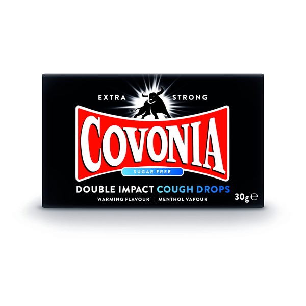 Covonia Double Impact Sugar Free Original Cough Drops, 30G