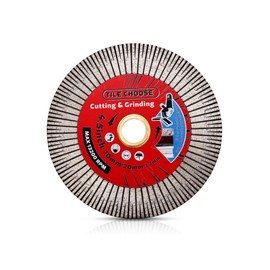 Solidure Super Turbo Porcelain Blade 4.5",Tile Diamond Blade for Cutting and Grinding Porcelain Tile Granite Marble