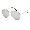 VIVIENFANG Polarized Sunglasses Mens Womens Silver Frame/Silver Mirrored Y2K Aviator