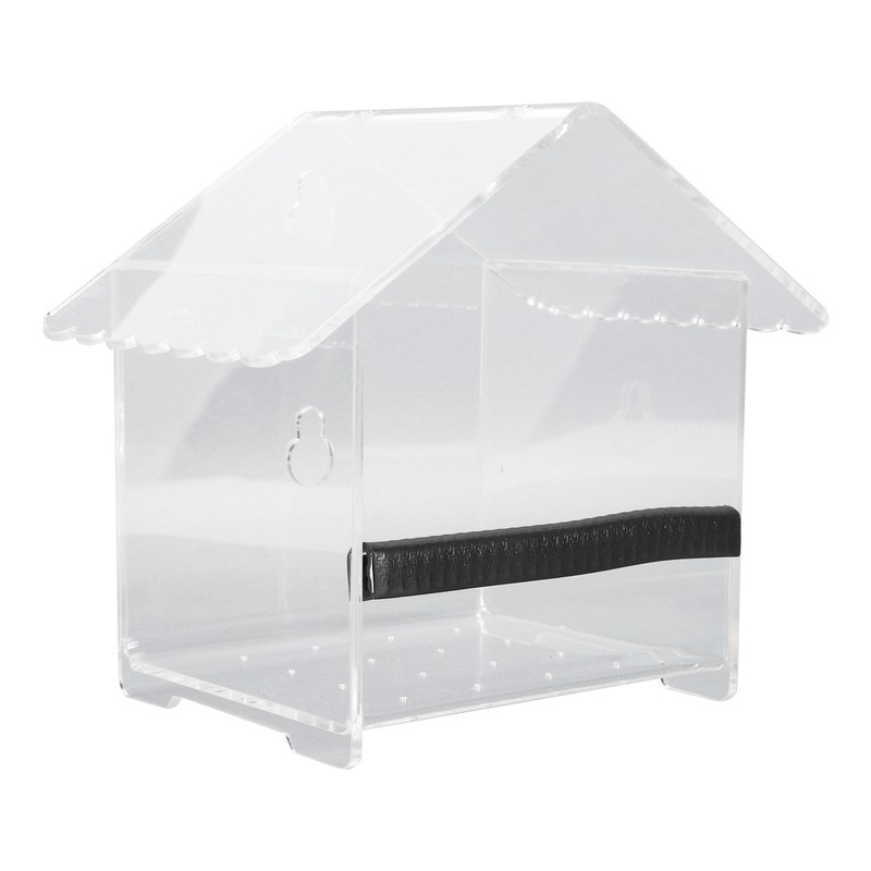 Window Bird Feeder Transparent Large Space Bird Feeder House with