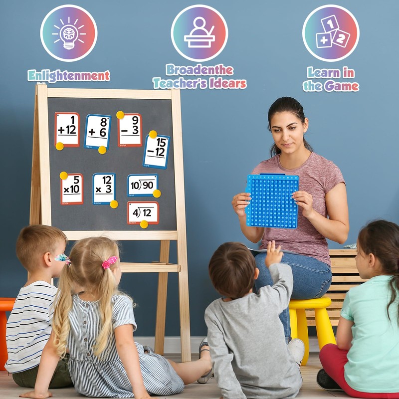 Torlam Math Flash Cards + Math Board, Multiplication Flash Card