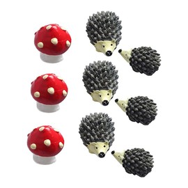 CIYODO Garden Micro Landscape Ornament 3 Sets of Resin Miniature Hedgehog Decor