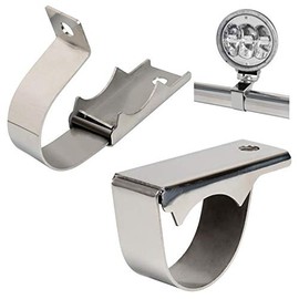 TRUCK DUCK® Universal Stainless Steel Clamp 60 mm for Truck Car Headlight Lamp Bracket Headlight Bracket Front Bracket Holder Bracket