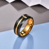 Nuncad Men's Ring, Tungsten Wedding Band, Couple Ring, Brushed, Simple,