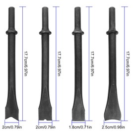 8 PCS Air Hammer Attachments, Air Chisel Bits Air Hammer Bit for 150/190/250 Air Hammer, Chipping Bits Set for Masonry Concrete Demolition