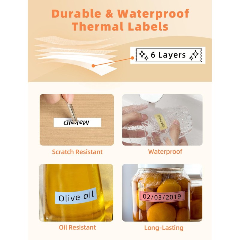 MakeID L1/Q1 Label Printer - Full Paper Label, Label Sticker,