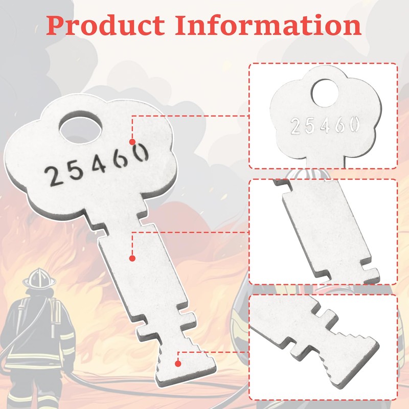 25460, 2-Pack, Honkador Fire Alarm Key, Fire Department Key, Christmas