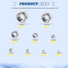 Glarks 370Pcs 304 Stainless Steel Hex Nuts Assortment Kit, 9