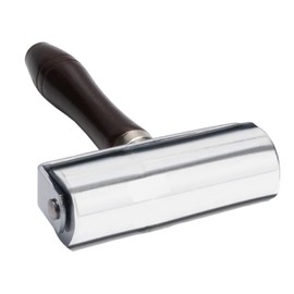 Rongon Leather Press Edge Roller Leather Rolling Craft Roller Leathercraft Wooden Handle Carbon Steel Leather Rolling Craft Roller Tool Leather Press Edge Creaser Edger Rolling Tool (3.93''/100mm)