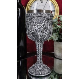Medieval Fantasy Ridley Scorching Fire Dragon 5oz Wine Drink Goblet Chalice