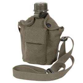 Rothco Vintage Canteen Carry, All with Shoulder Strap, OD Green