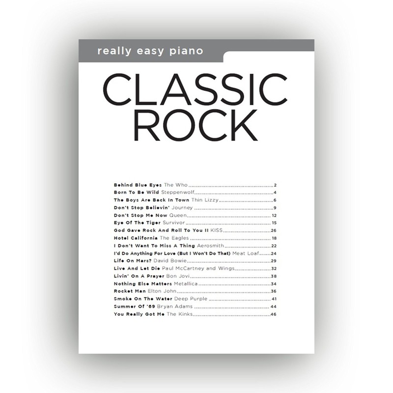 Really Easy Piano: Classic Rock.