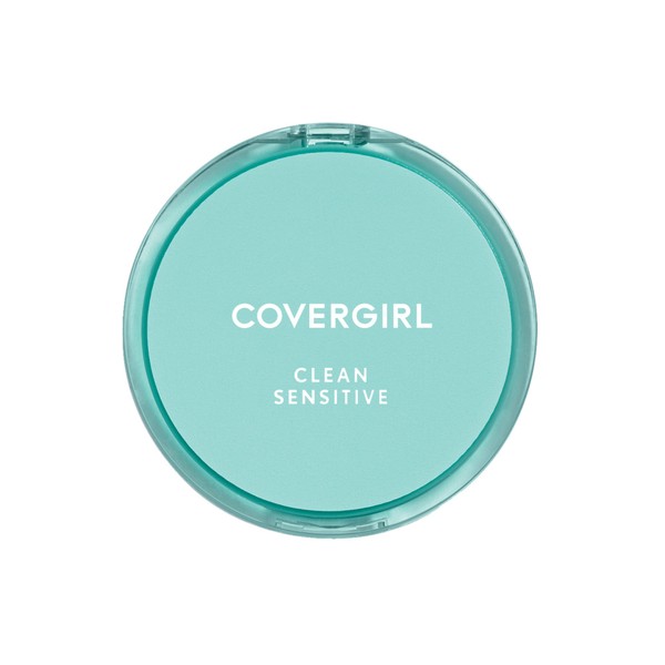 COVERGIRL - Clean Sensitive Pressed Powder, noncomedogenic sensitive formula, free of fragrance, gentle, fresh finish that lasts, 100% Cruelty-Free