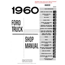 bishko automotive literature Shop Service Repair Manual CD Engine Drivetrain Electrical Compatible with The 1960 Ford Truck