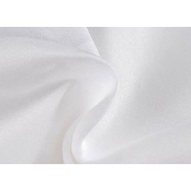 R.T. Home - Egyptian Luxury Extra Long Cotton Hotel Quality Single Size Flat Bed Sheet 180X270CM 500 Thread Count Sateen Weave White (White) Flat Sheet Single 180*270CM