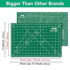 ArtAt Self Healing Cutting Mat: 【5 Pack Cutting Mat 12″x 18″】 Green Double Sided Non-Slip 5 Layers PVC Durable Craft Sewing A3 Mat for Rotary Cutter